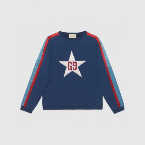 Gucci 2019 Mm/Wm Logo Cotton Star Tshirt - 구찌 2019 남자 로고 코튼 스타 맨투맨 Guc01285x.Size(xs - l).네이비