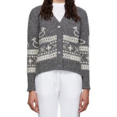 Thom Browne 2019 Womens Strap V-neck Cardigan - 톰브라운 2019 여성 스트랩 브이넥 가디건 Thom0189x.Size(s - l).그레이