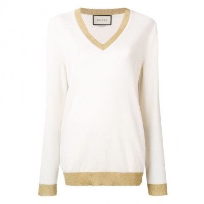Gucci 2019 Womens V-neck Wool Sweater - 구찌 2019 여성 브이넥 울 스웨터 Guc01299x.Size (s - xl).크림