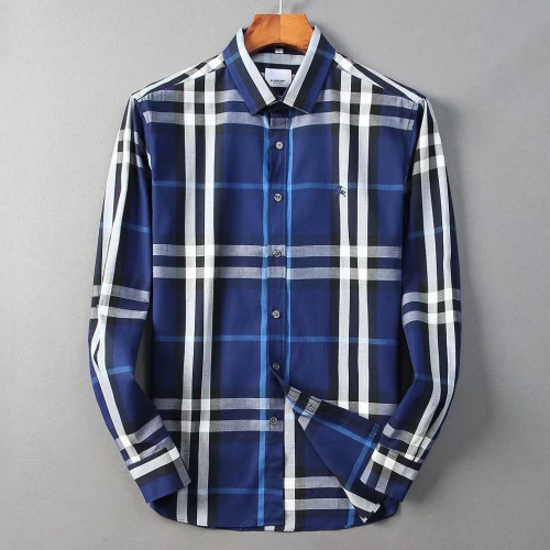 Burberry 2019 Mens Vintage Logo Slim Fit Cotton shirt - 버버리 2019 남성 빈티지 로고 슬림핏 코튼 셔츠 Bur1001x.Size(m - 3xl).블루