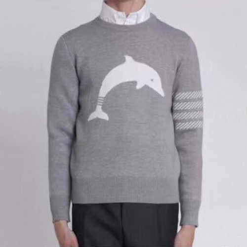 Thom Browne 2019 Mens Strap Crew-neck Sweater - 톰브라운 2019 남성 스트랩 크루넥 스웨터 Thom0206x.Size(s - xl).그레이