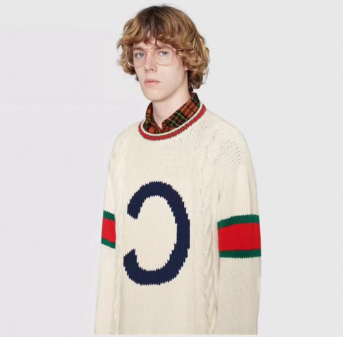 Gucci 2019 Mens Logo Crew-neck Sweater - 구찌 2019 남성 로고 크루넥 스웨터 Guc01348x.Size (s - xl).아이보리