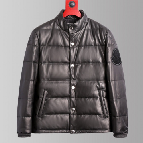 Moncler 2019 Womens Patch Logo Modern Leather Down Padding - 몽클레어 2019 여성 패치 로고 모던 레더 다운패딩 Moc0751x.Size(m - 3xl).블랙