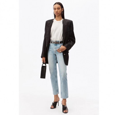 Alexsander Wang Womens Classic Denim Pants - 알렉산더왕 2019 여성 로고 클래식 데님 팬츠 Alw0012x.Size(25 - 30).블루