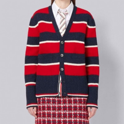 Thom Browne 2019 Womens Strap V-neck Cardigan - 톰브라운 2019 여성 스트랩 브이넥 가디건 Thom0240x.Size(s - l).2컬러(레드/그레이)