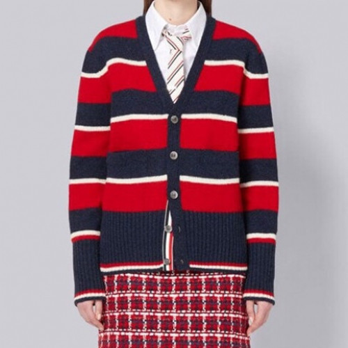 Thom Browne 2019 Womens Strap V-neck Cardigan - 톰브라운 2019 여성 스트랩 브이넥 가디건 Thom0240x.Size(s - l).2컬러(레드/그레이)