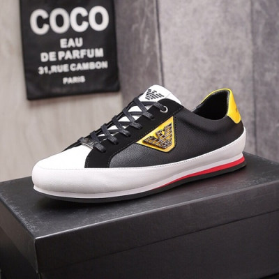 Armani 2019 Mens Leather Sneakers  - 알마니 2019 남성용 레더 스니커즈 ARMS0043,Size(240 - 270).블랙
