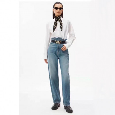 Alexsander Wang Womens Classic Denim Pants - 알렉산더왕 2019 여성 로고 클래식 데님 팬츠 Alw0018x.Size(25 - 30).블루