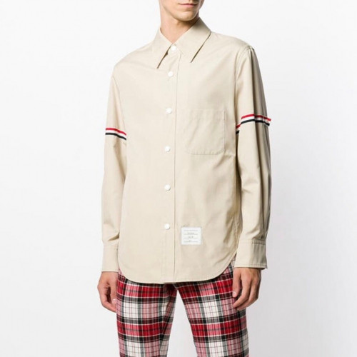 Thom Browne 2019 Mens Strap Cotton Tshirt - 톰브라운 2019 남성 스트랩 코튼 셔츠 Thom0321x.Size(s - xl).아이보리