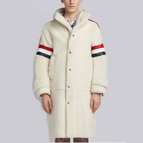 Thom Browne 2019 Mens Casual Classic Flannel Coat  - 톰브라운 2019 남성 캐쥬얼 클래식 플란넬 코트 Thom0334x.Size(s - xl).아이보리