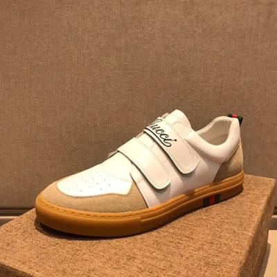 Gucci 2019 Mens Leather Sneakers - 구찌 2019 남성용 레더 스니커즈 GUCS0427,Size(240 - 270).화이트