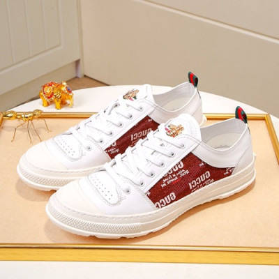 Gucci 2019 Mens Leather Sneakers - 구찌 2019 남성용 레더 스니커즈 GUCS0454,Size(240 - 270).화이트