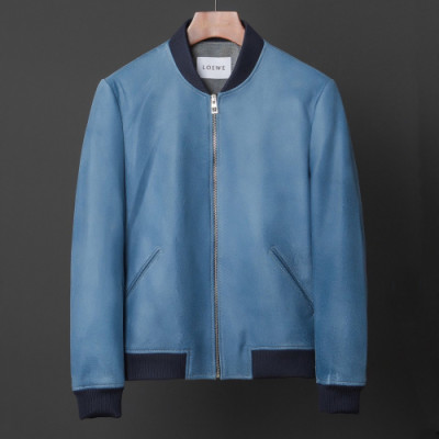Loewe 2019 Mens Causal Leather Jacket - 로에베 2019 남성 캐쥬얼 가죽 자켓 Loe0087x.Size(m - 3xl).블루