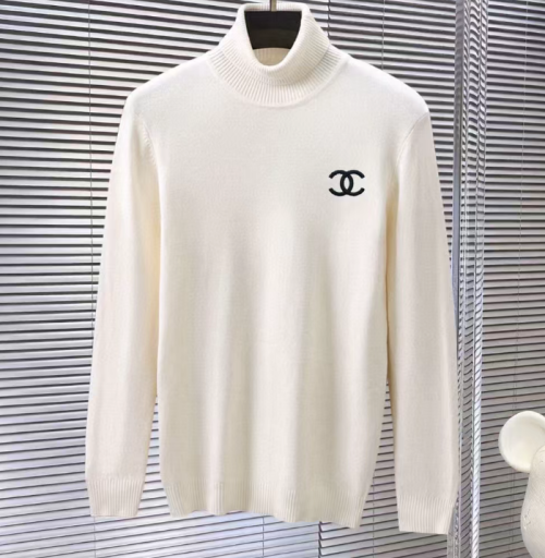 Chanel 2019 Mans 'cc' Logo Turtle-neck Wool Sweater - 샤넬 2019 여성 'cc' 로고 터틀넥 울 스웨터 Cnl0457x.Size(m - 3xl).아이보리