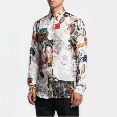 Fendi 2019 Mens Logo Casual Silket Tshirts - 펜디 2019 남성 로고 캐쥬얼 실켓 셔츠 Fen0359x.Size(m - 3xl).화이트