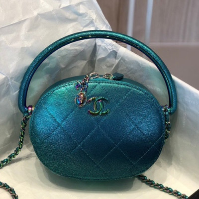 Chanel 2019 Leather Tote Shoulder Bag ,17CM - 샤넬 2019 레더 토트 숄더백  CHAB1249,17CM,블루