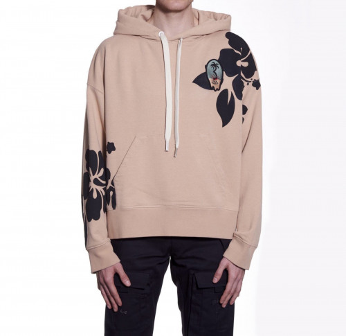 Palm Angels 2019 Mm/Wm Logo Oversize  Cotton Hood Tee - 팜 엔젤스 2019 남자 로고 오버사이즈 코튼 후드티 Pam0045x.Size(s - xl).베이지