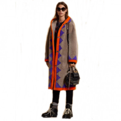 Fendi Womens Logo Fake Fur Coat - 펜디 여성 모피 코트 - fen373x