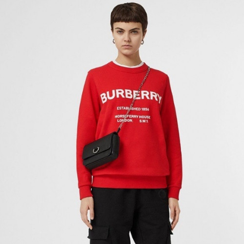 Burberry 2019 Mm/Wm Bear Logo Cotton Tshirt - 버버리 2019 남자 로고 코튼 기모 긴팔티 Bur01381x.Size(m - xl).레드