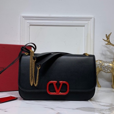 Valentino 2019 Leather Shoudler Bag,27CM - 발렌티노 2019 레더 숄더백,0016-VTB0877,27CM,블랙