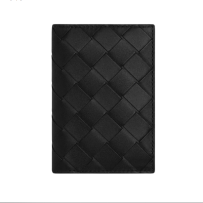 보테가베네타 남성 블랙 인트레치아토 카드 지갑 - Bottega Veneta Mens Black Card Wallets - bv0150x