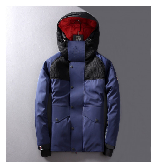 Moncler 2019 Mens Patch Logo Modern Goose Down Jacket - 몽클레어 2019 남성 패치 로고 모던 구스다운 자켓 Moc01066x.Size(m - 3xl).블루