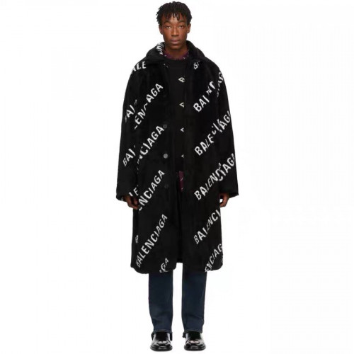 Balenciaga 2019 Mm/Wm Logo Mink Coat - 발렌시아가 2019 남자 로고 밍크 코트 Bal0349x.Size(xs - s).블랙