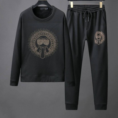 Fendi 2019 Mens Casual Logo Silket Training Clothes&Pants -펜디 남성 캐쥬얼 로고 실켓 기모 트레이닝복&팬츠 Fen0403x.Size(m - 3xl).블랙