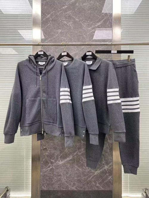 Thom browne 2022 Mens Casual Logo Training Clothes&Pants - 톰브라운 2022 남성 캐쥬얼 로고 트레이닝복&팬츠 Thom0401x.Size(0 - 4).그레이