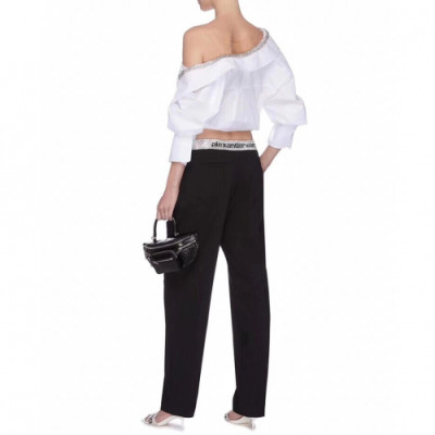 Alexsander Wang Womens Casual Cotton Pants - 알렉산더왕 2019 여성 캐쥬얼 코튼 팬츠 Alw0035x.Size(s- l).블랙