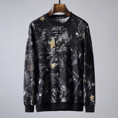 Versace 2019 Mens Medusa Logo Crew-neck Tshirt - 베르사체 2019 남성 메두사 로고 크루넥 긴팔티 Ver0380x.Size(m - 3xl).블랙
