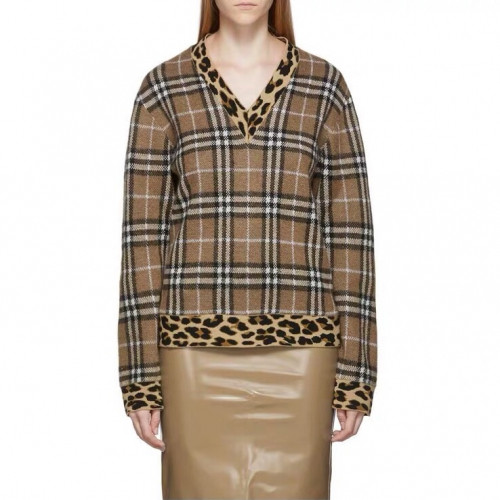 Burberry 2019 Womens Vintage V-neck Wool Sweater - 버버리 2019 여성 빈티지 브이넥 울 스웨터 Bur01532x.Size(s - l).브라운