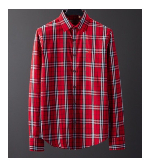 Burberry 2019 Mens Vintage Logo Cotton shirt - 버버리 2019 남성 빈티지 로고 코튼 셔츠 Bur01568x.Size(m - 3xl).레드