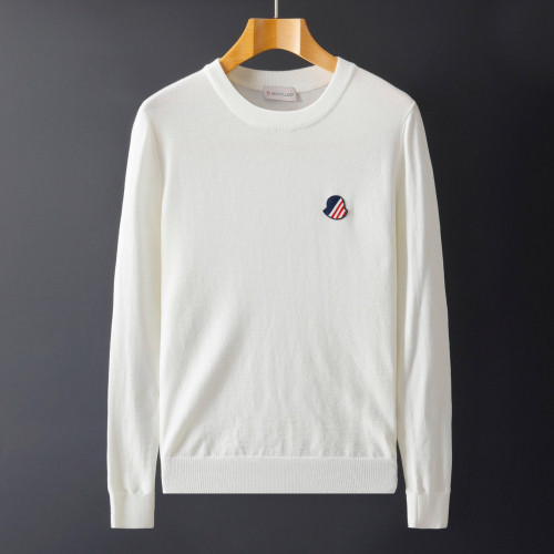 Moncler 2019 Mens Retro Logo Crew-neck Wool Sweater - 몽클레어 2019 남성 레트로 로고 크루넥 울 스웨터  Moc01220x.Size(m - 2xl).아이보리
