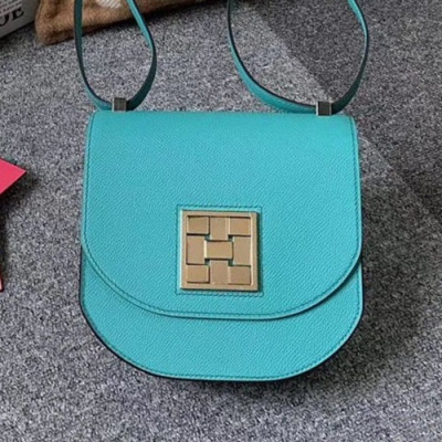 Hermes 2019 Mosaic Epsom Leather Mini Shoulder Bag - 에르메스 2019 모자이크 엡송 레더 여성용 미니 숄더백 HERB0796, 민트(금장)