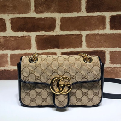 Gucci 2019 GG Marmont Women Shoulder Bag,23CM - 구찌 2019 GG 마몬트 여성용 숄더백 446744,GUB0904,23CM,브라운
