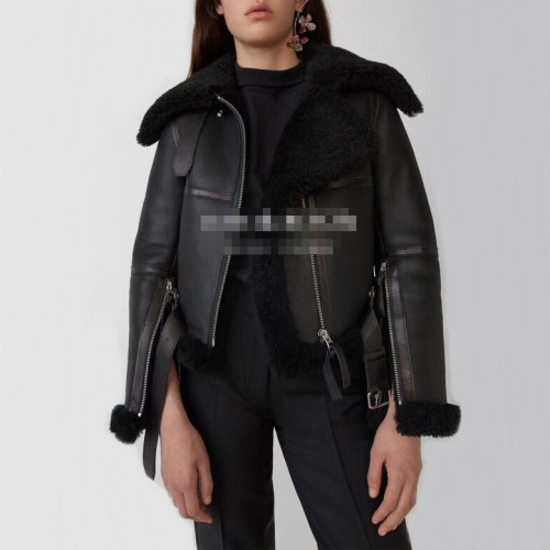 Acne Sstudios 2019 Womens Casual Leather Jacket - 아크네 2019 여성 캐쥬얼 가죽 자켓 Acn0042x.Size(s - 2xl).블랙