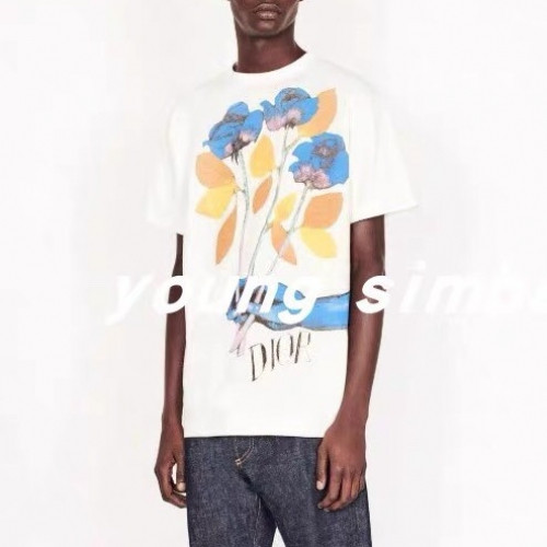 Dior 2019 Mens Crew-neck Cotton Short Sleeved Tshirt - 디올 2019 남성 크루넥 코튼 반팔티 Dio0454x.Size(s - 2xl).화이트