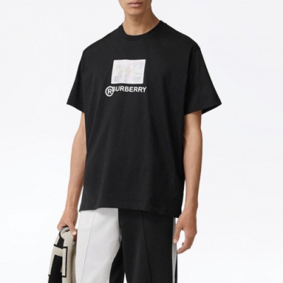 [매장판]Burberry 2019 Mm/Wm Logo Cotton Short Sleeved Tshirt - 버버리 2019 남자 로고 코튼 반팔티 Bur01698x.Size(m - 2xl).블랙