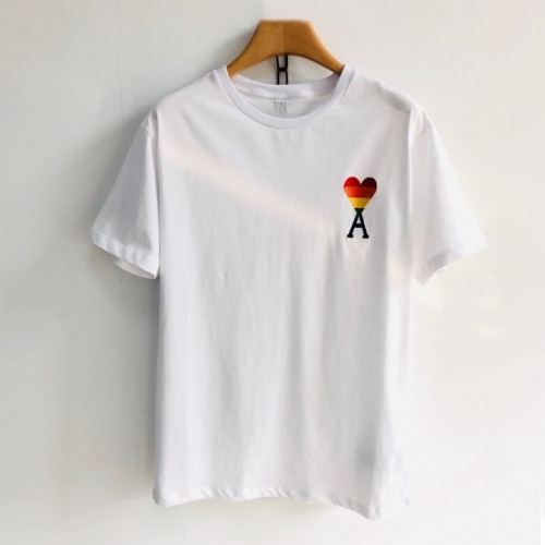 Ami 2019 Mm/Wm Casual Cotton Short Sleeved Tshirt - 아미 2019 남자 로고 코튼 캐쥬얼 반팔티 Ami0020x.Size(s - xl).화이트