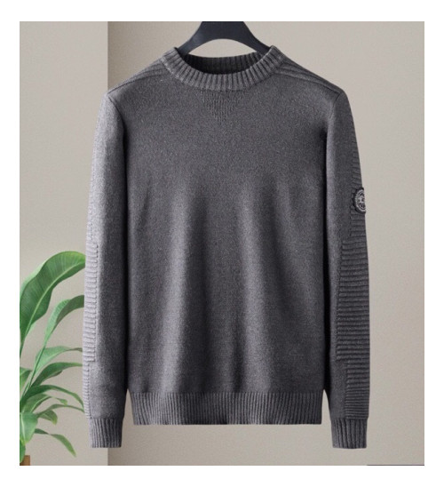 Canada goose 2019 Mens Patch Logo Casual Wool Sweater - 캐나다구스 2019 남성 패치 로고 캐쥬얼 울 스웨터 Can0261x.Size(m - 2xl).그레이