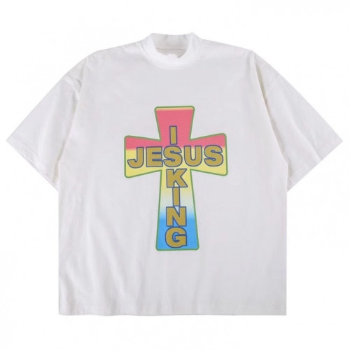 Kanye west 2019 Mm/Wm Logo Oversize Cotton Short Sleeved Tshirt - 카니예 웨스트 2019 남자 로고 오버사이즈 코튼 반팔티 Kany0037x.Size(m - xl).화이트