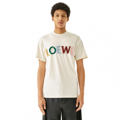 [로에베]Loewe 2020 Mm/Wm Logo Cotton Short Sleeved Tshirts - 로에베 2020 남자 로고 코튼 반팔티 loe0132x.Size(xs - l).화이트