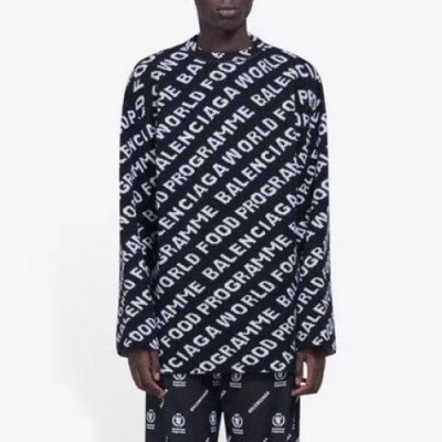 Balenciaga 2019 Mm/Wm Logo Turtle-neck Wool Sweater - 발렌시아가 2019 남자 로고 터틀넥 울 스웨터 Bal0417x.Size(xs - m).블랙