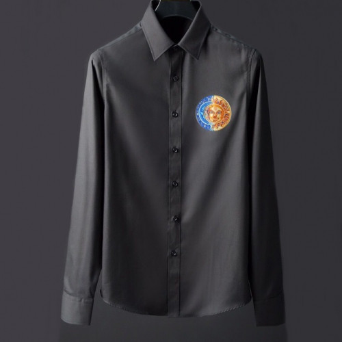 [베르사체]Versace 2019 Mens Medusa Logo Cotton Shirts - 베르사체 2019 남성 메두사 로고 코튼 셔츠 Ver0451x.Size(m - 3xl).블랙