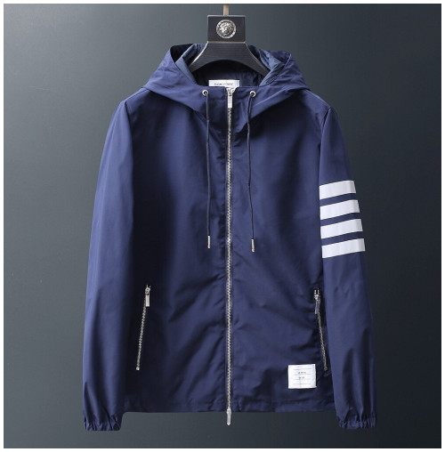 [톰브라운]Thom Browne 2019 Mens Casual Windproof Jacket - 톰브라운 2019 남성 캐쥬얼 방풍 자켓 Thom0468x.Size(m - 3xl).블루