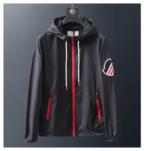 Moncler  2019 Mens Patch Logo Casual Windproof Jackets - 몽클레어 2019 남성 패치 로고 캐쥬얼 방풍 자켓 Moc01311x.Size(m - 2xl).블랙