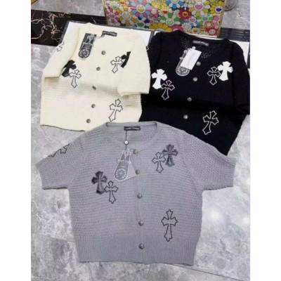 ChromeHearts Womens Cardigan - 크롬하츠 2022 여성 가디건 Crh0350x.Size(s - l).(화이트/블랙/그레이)