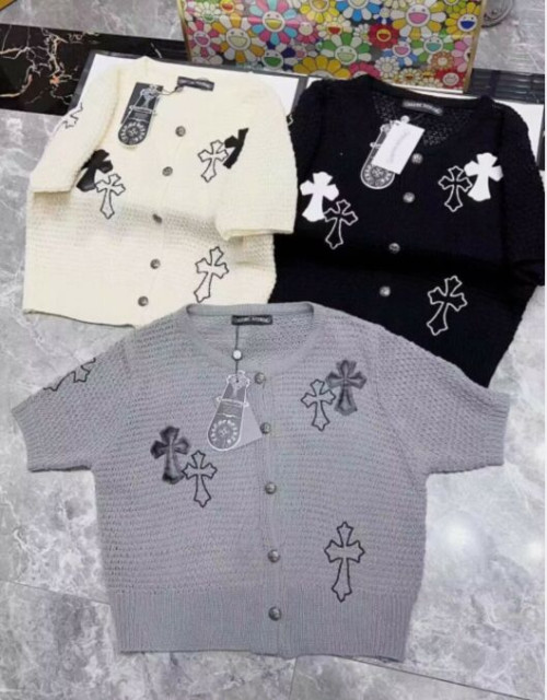 ChromeHearts Womens Cardigan - 크롬하츠 2022 여성 가디건 Crh0350x.Size(s - l).(화이트/블랙/그레이)