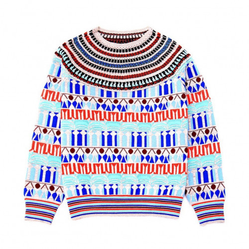 Miumiu Ladies Casual Crew-neck Sweater - 미우미우 여성 캐쥬얼 크루넥 스웨터 Miu0175x.Size(Free).블루